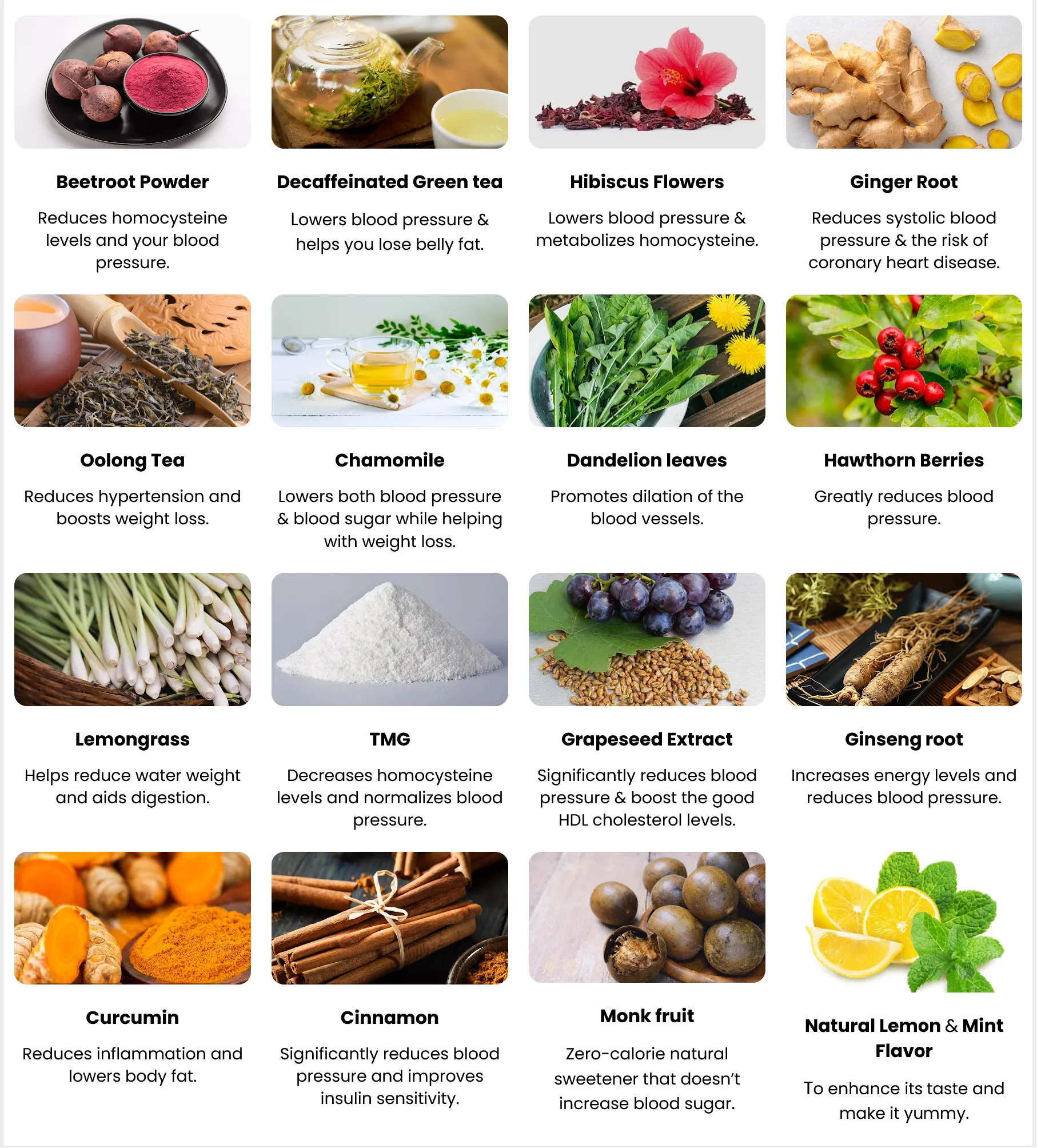 Natural ingredients of Cardio Slim Tea like Beetroot and Hibiscus.